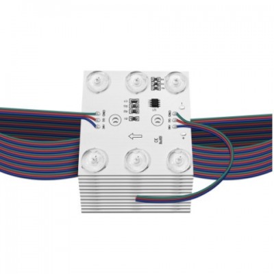 3030全彩led区块链灯RGBW遥控智能调光调色软膜灯箱光源方块灯