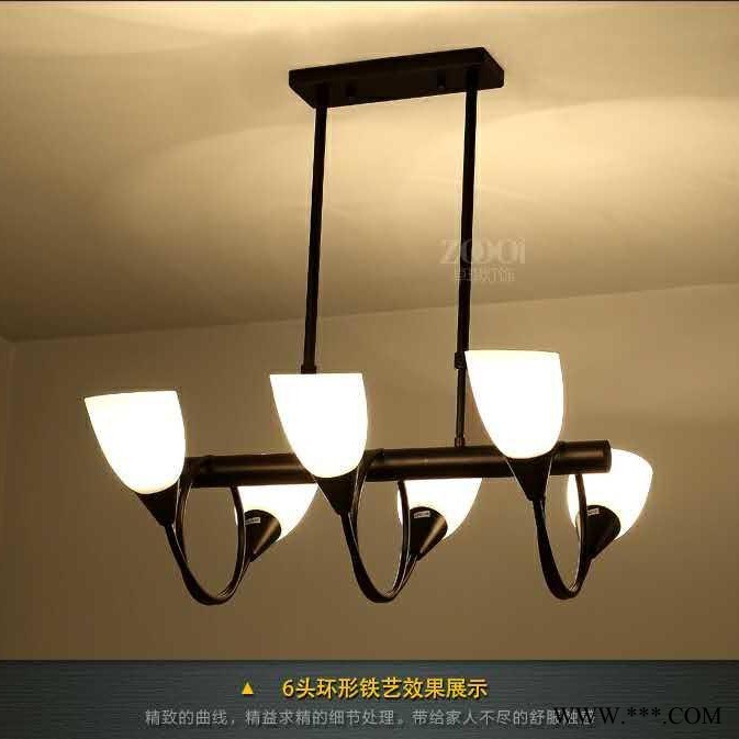 美式新中式现代轻奢灯饰简约轻奢客厅大气复古吊灯温馨个性黑色餐厅卧室铁艺欧式简约吊灯A088图1