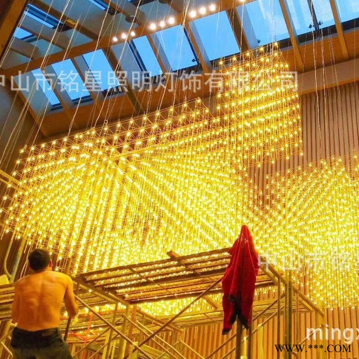 铭星厂沙盘吊灯 光立方沙盘吊灯 沙盘区吊灯 售楼部沙盘大厅吊灯 售楼部沙盘定制工程吊灯 售楼部沙盘区吊灯 售楼处沙盘吊灯图1