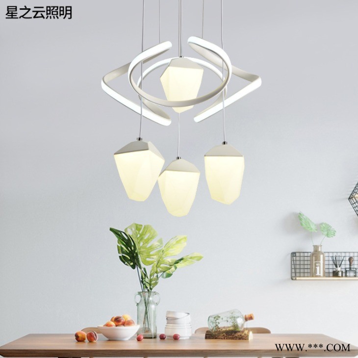 现代简约餐吊灯 北欧简约LED个性饭厅餐厅吊灯 吧台吊线灯厂家直图1