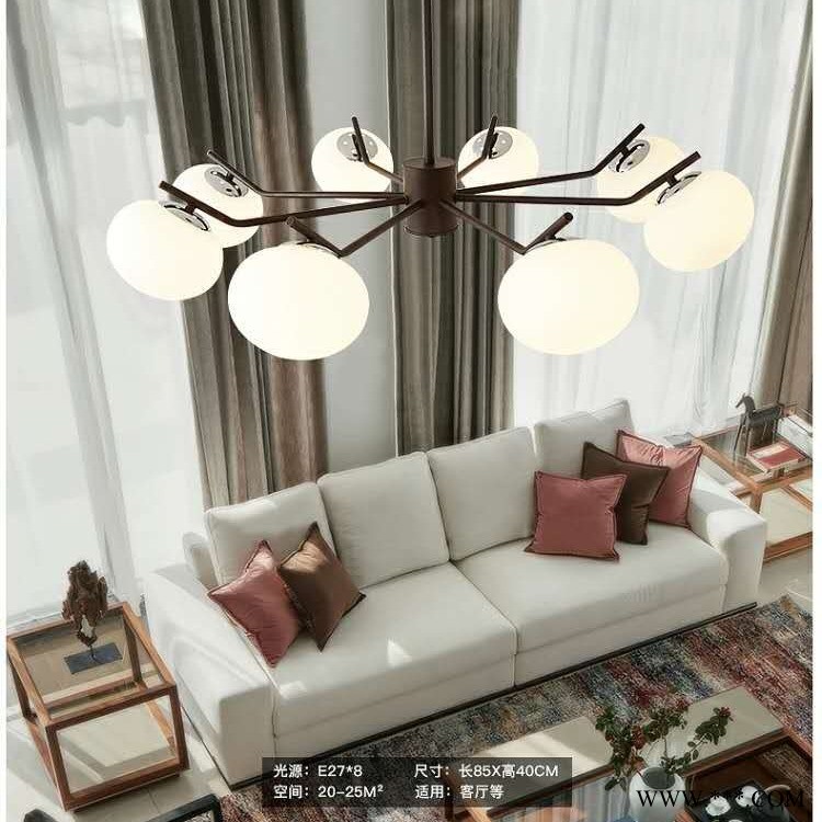 现代简约轻奢客厅大气复古吊灯1162图1
