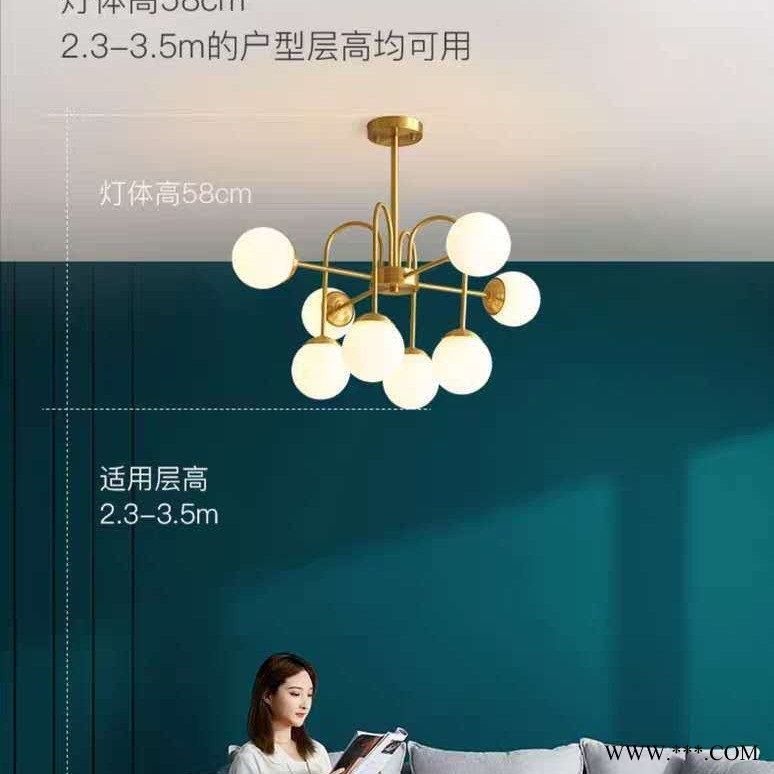 现代简约轻奢客厅大气复古吊灯1147图1