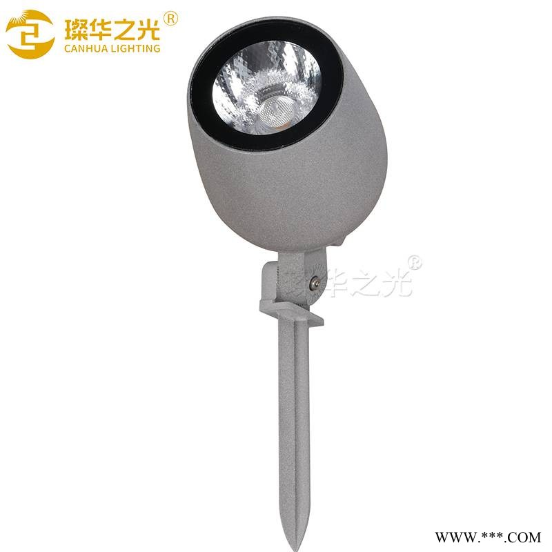 LED户外圆形插地灯照树灯绿植草坪插泥射灯七彩地插投光灯图1