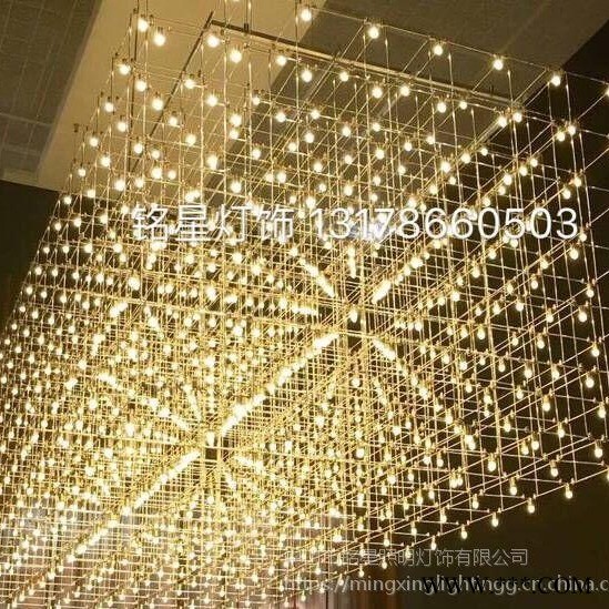 铭星17年OEM工厂全规格酒店售楼部展厅别墅光立方定制 铭星专业出口室内吊灯户外景观灯 直销价格巨惠 欢迎来电咨询图1