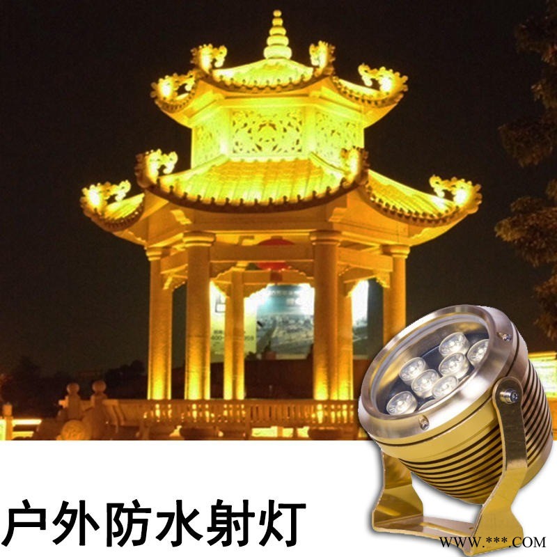 厂家批发 LED户外防水射灯 3W5W投光灯 瓦楞亮化工程灯 庭院门口灯 景观小射灯图1