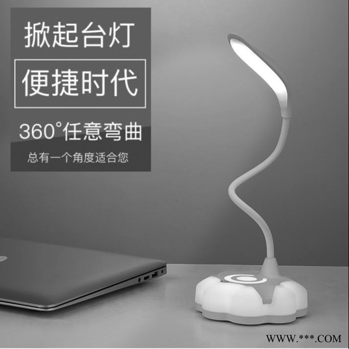 台灯创意usb可充电式护眼阅读台灯led创意夹子卧室儿童学习触摸小台灯图1