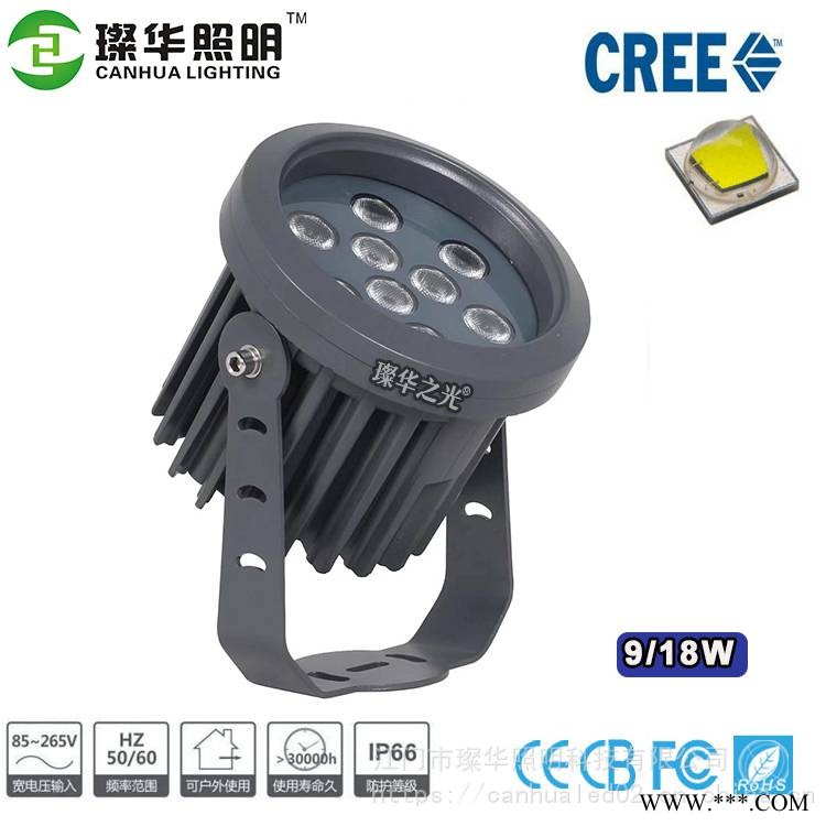 璨华照明SK-TGD-XK36BLED投光灯9w12w18w大功率圆形投光灯led投光灯圆形投射灯图1