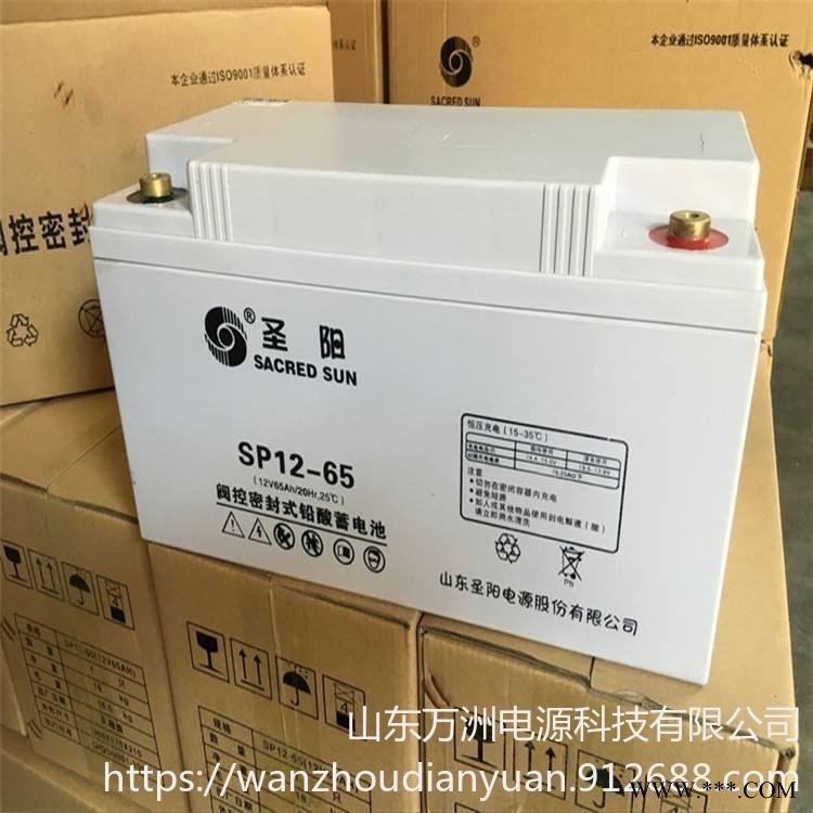 圣阳SP12-65圣阳蓄电池12V65AH免维护 风能电站/UPS/路灯/太阳能蓄电池图1