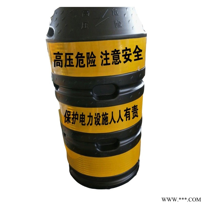 利驰电线杆交通反光防撞警示交通安全吹塑圆柱路灯防撞桶电杆保护防撞墩路灯电杆防撞桶图1