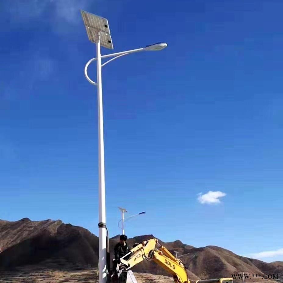 霁月太阳能路灯 新农村建设路灯 锂电太阳能路灯 6米金豆路灯 海螺臂A字臂路灯 厂家生产图1