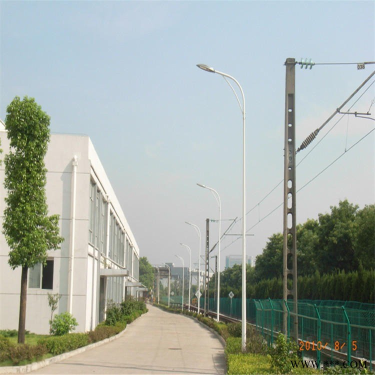 马鞍山市路灯厂家直销  8米双臂市电路灯  接电路灯220V图1