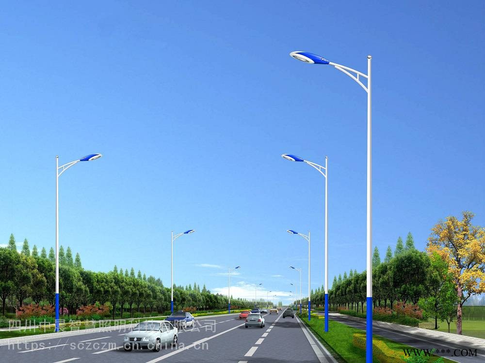 双臂不锈钢路灯德阳路灯报价中晨寿命长文化广场路灯图1