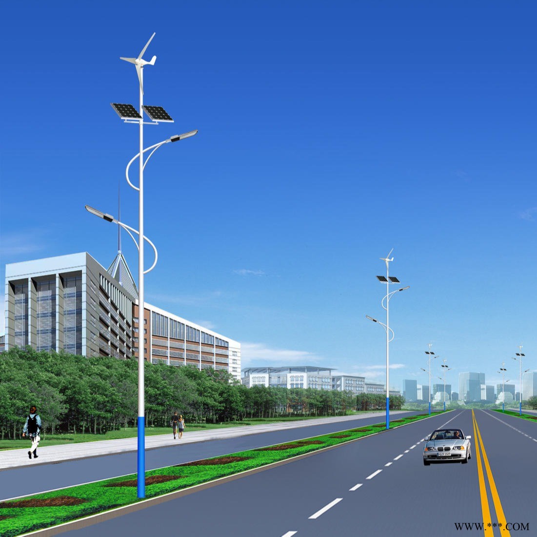 市政工程路灯高6米太阳能路灯 扬州厂家批发价格霁月路灯图1