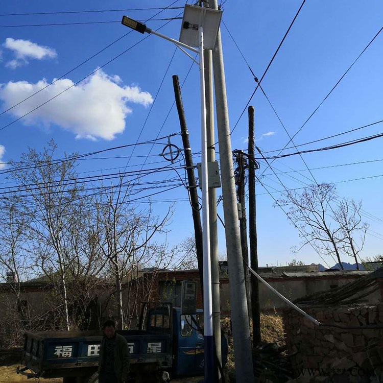 青海海北美丽乡村太阳能路灯 青海路灯厂家 海北厂区led太阳能路灯 节能环保 抱箍水泥杆路灯图1