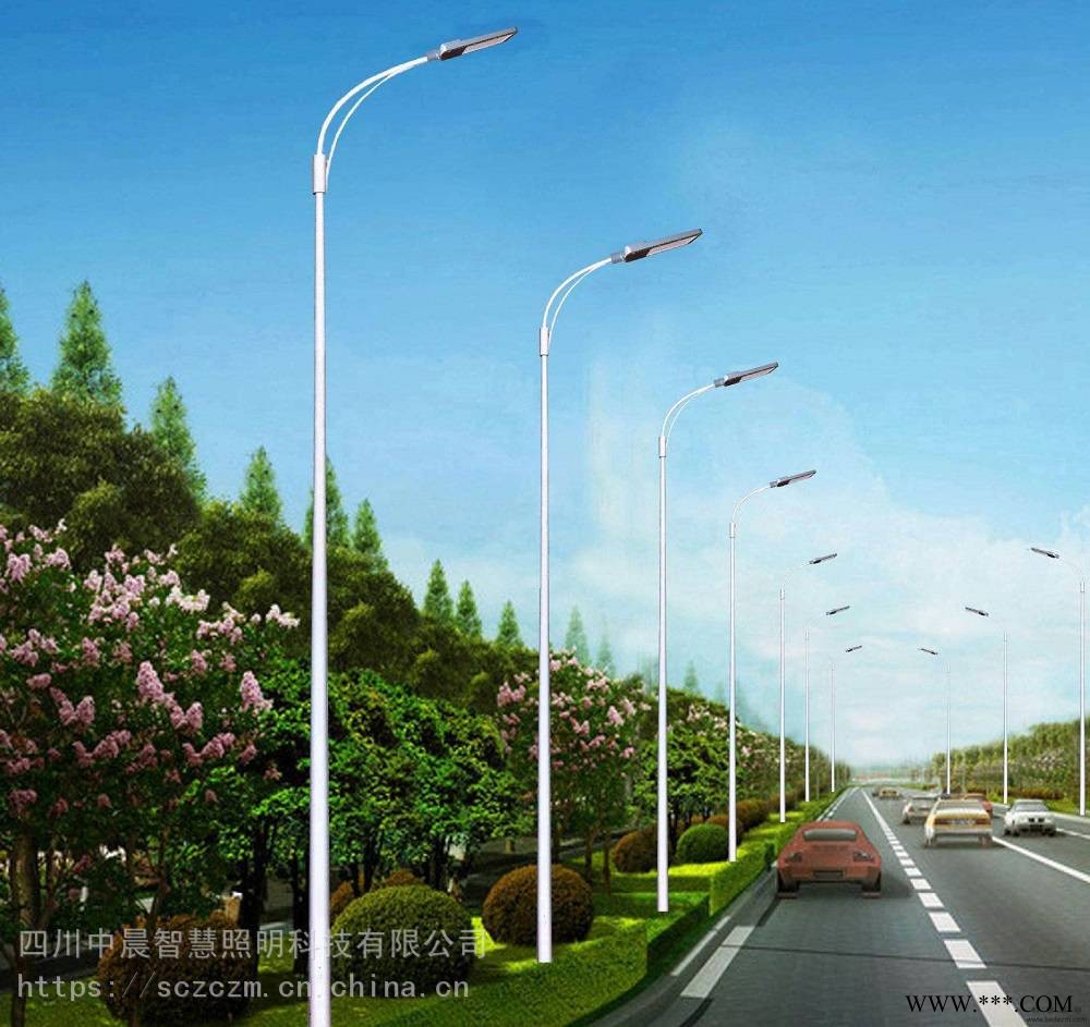 德阳双臂路灯防晒商业街景双臂路灯不锈钢路灯制造商图1