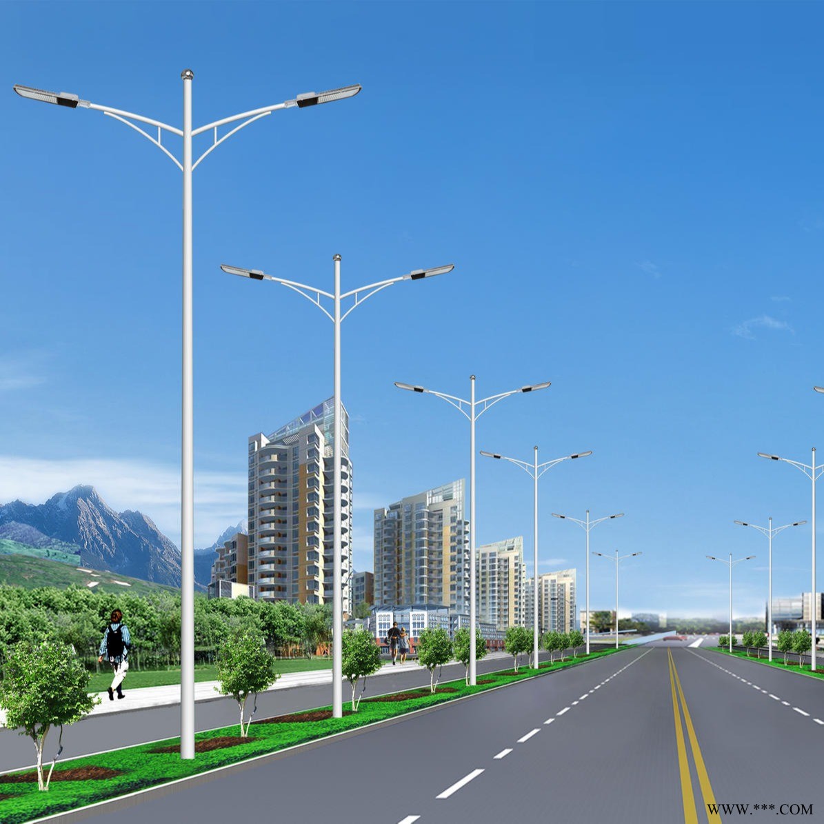 霁月灯饰  太阳能路灯 LED路灯 锂电一体化路灯 风光互补路灯  采购 厂家直销图1