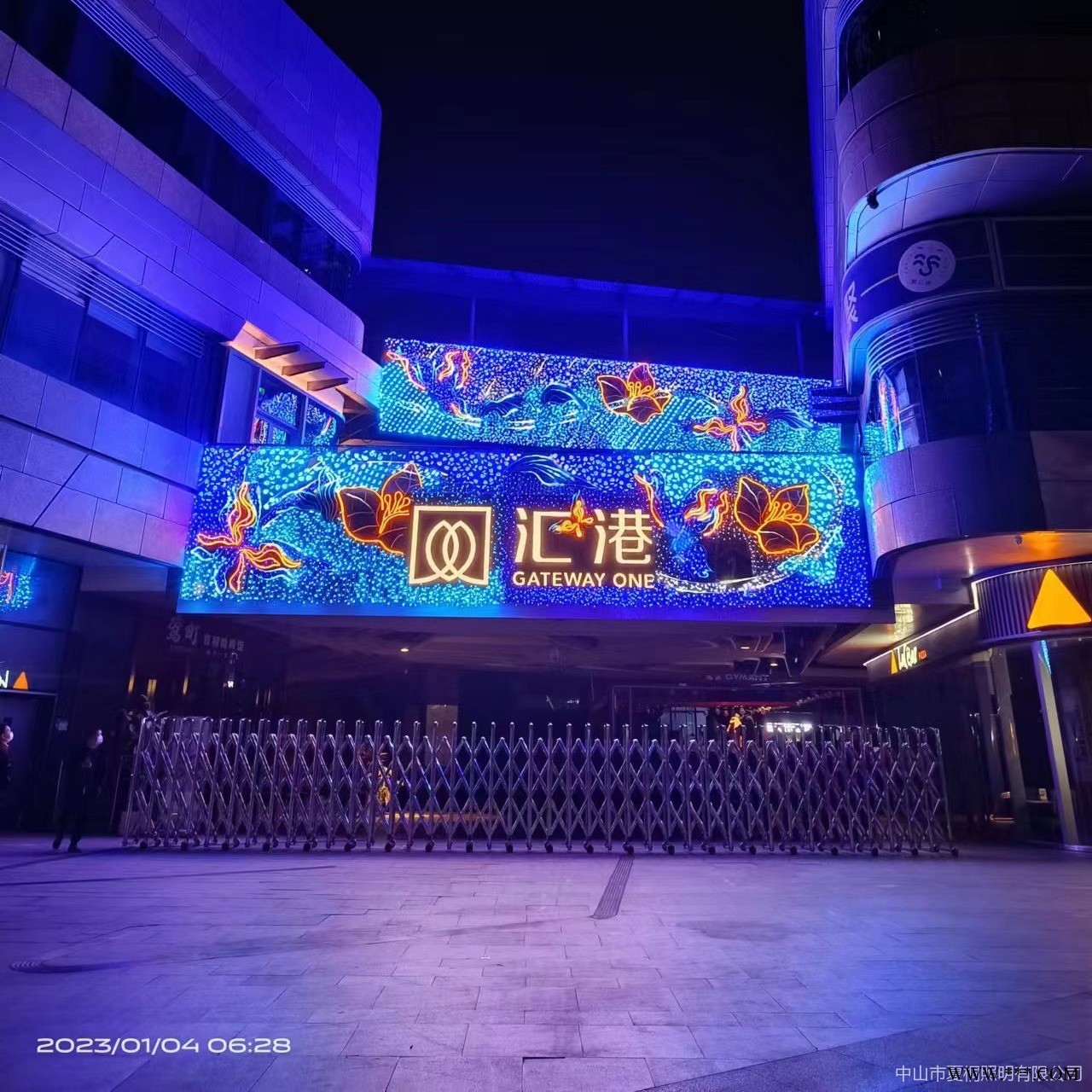 幕墙灯饰画 定制LED灯玻璃夜景霓虹灯大型商场墙体楼体美化灯光画 夏桐工厂图1