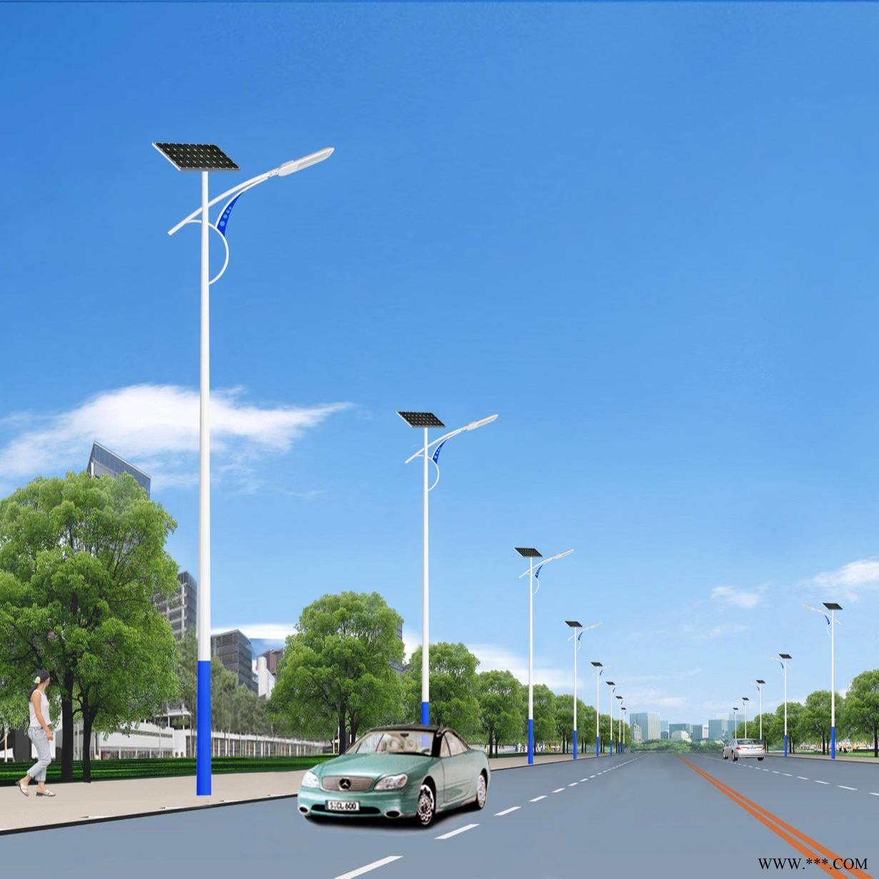 扬州太阳能路灯高6米公路路灯 霁月照明智慧路灯图1