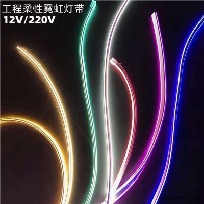 LED灯带 12V户外硅胶软灯220V柔性霓虹灯 玖恩灯具