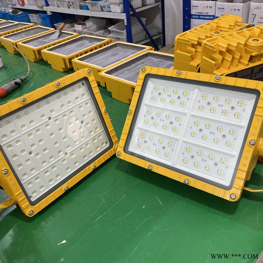 服装厂仓库LED防爆平台灯_吸顶式防爆150W照明灯_喷砂间护栏式防爆投光灯 防爆合格证齐全图1