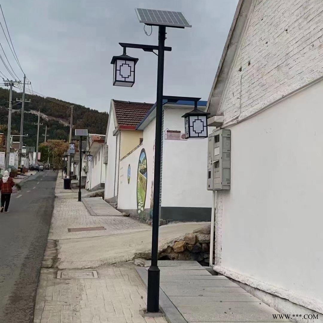 霁月太阳能路灯 太阳能庭院灯 双头路灯  灯笼太阳能路灯 景观路灯 3米路灯 厂家生产图1