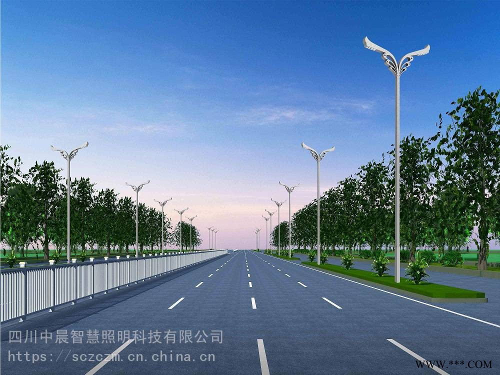 LED热镀锌路灯德阳路灯市场价中晨耐腐蚀市政路灯图1