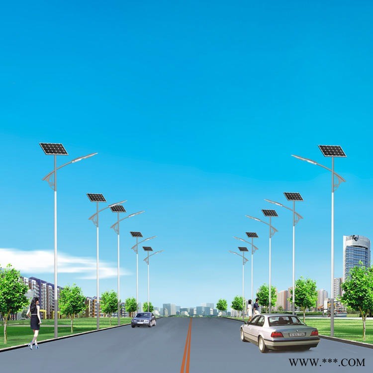 河南金秋太阳能路灯厂家 农村太阳能一体路灯 节能太阳能庭院路灯6米30W图1