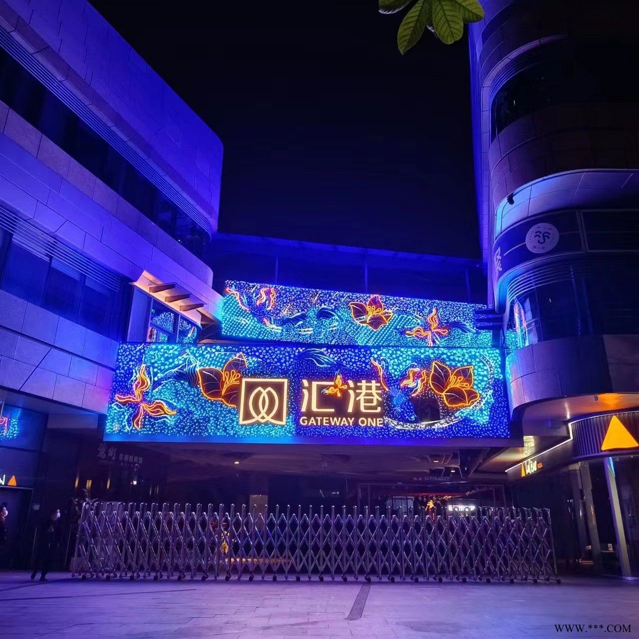 幕墙灯饰画夏桐工厂定制LED灯玻璃夜景霓虹灯商场墙体楼体美陈亮化灯饰画图1