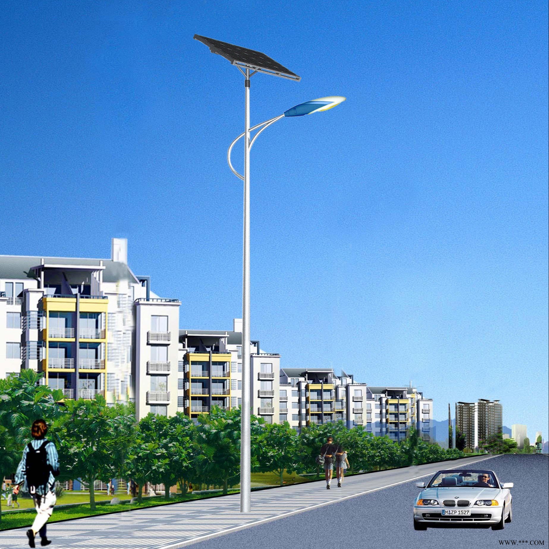 霁月 路灯 LED高杆路灯 太阳能路灯 6米灯杆价格 欢迎选购图1