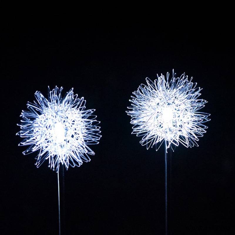 led铝线球不锈钢蒲公英灯 户外公园广场亮化景观装饰插地草坪灯图1