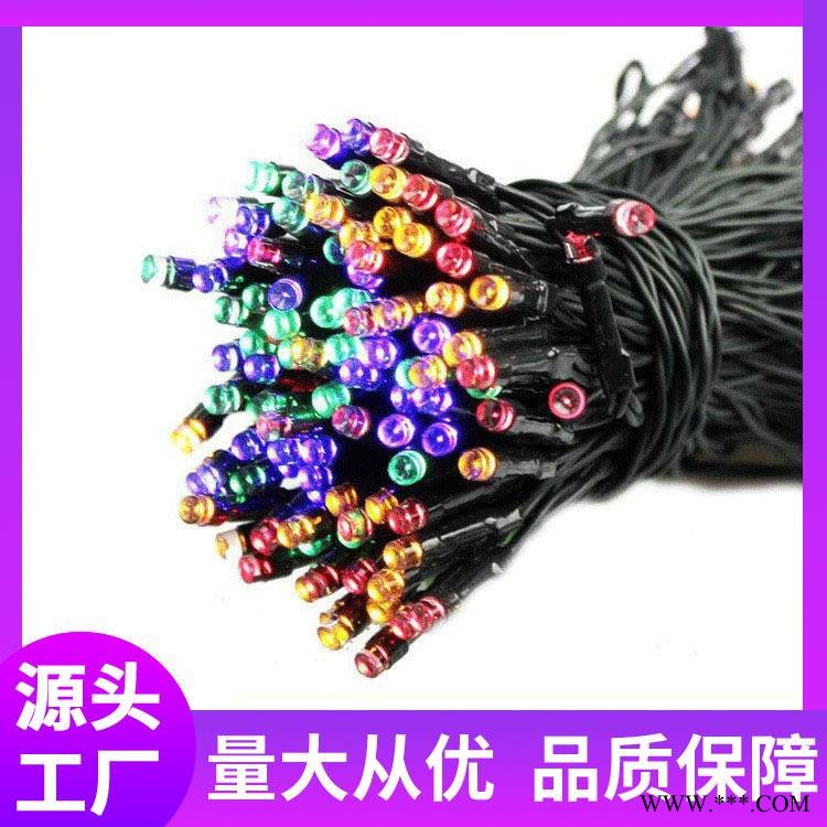 太阳能LED灯串大量批发户外霓虹灯窗帘氛围铜线地插圣诞装饰 灯串图1
