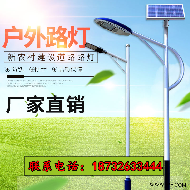 太阳能led路灯 湖南张家界6米120w路灯风光互补路灯图1