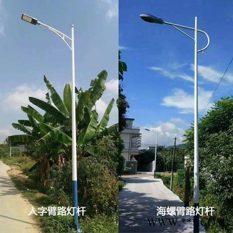 霁月灯饰 自弯臂路灯 灯杆整体热镀锌喷塑 多年不生锈 市政道路路灯  高10米图1