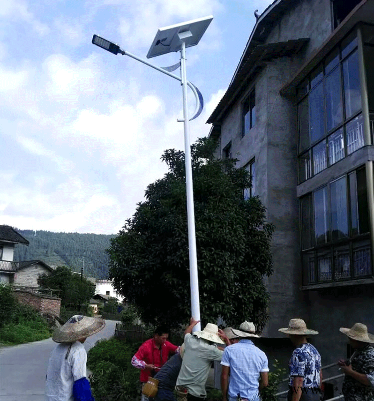 太阳能led路灯 河南驻马店6米120w路灯锂电池路灯图1