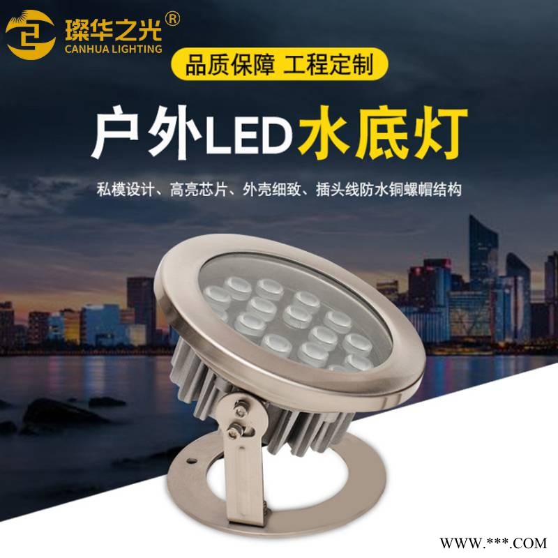 LED水底灯6W9W12W18W24W36W水下投光灯RGB水池灯图1