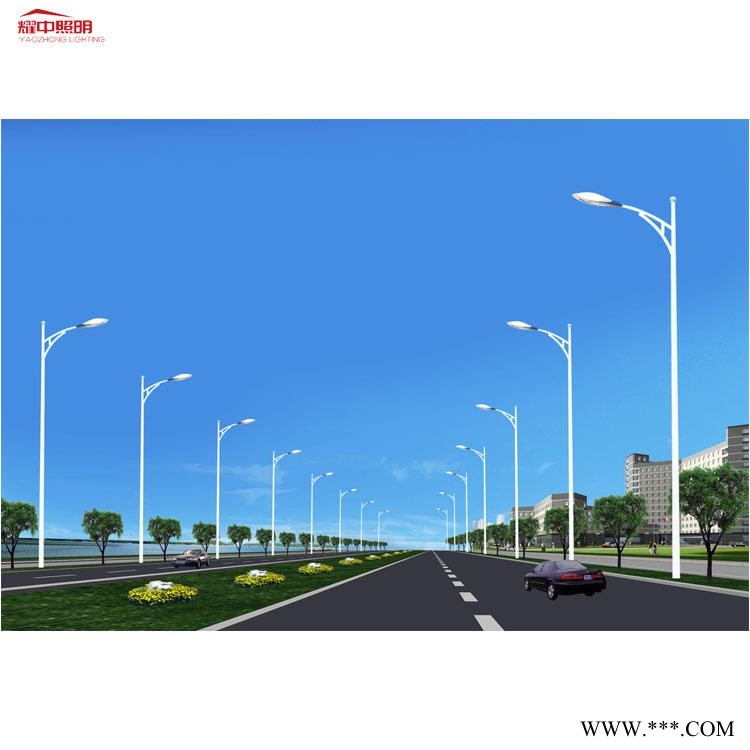 双臂LED路灯 大功率路灯 白银市电路灯批发图1