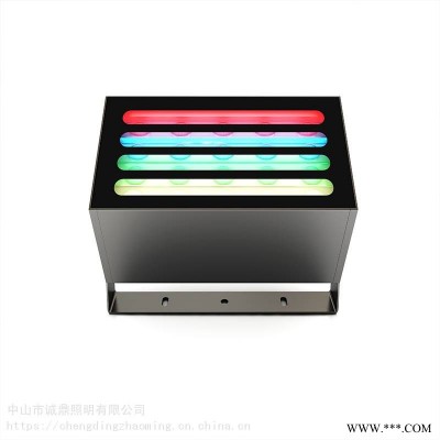 LED彩虹投光灯led七彩照树灯户外照射灯40w景观灯射灯方形RGBW
