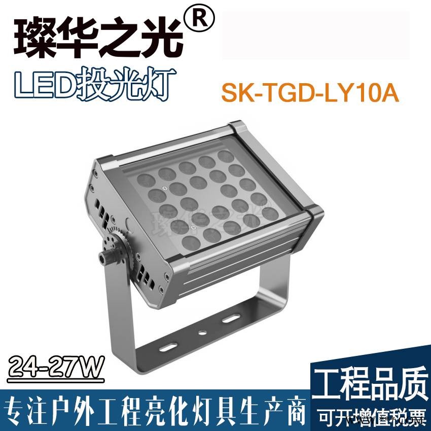 璨华照明SK-TGD-LY10方形投光灯户外亮化RGB投射灯照树灯图1