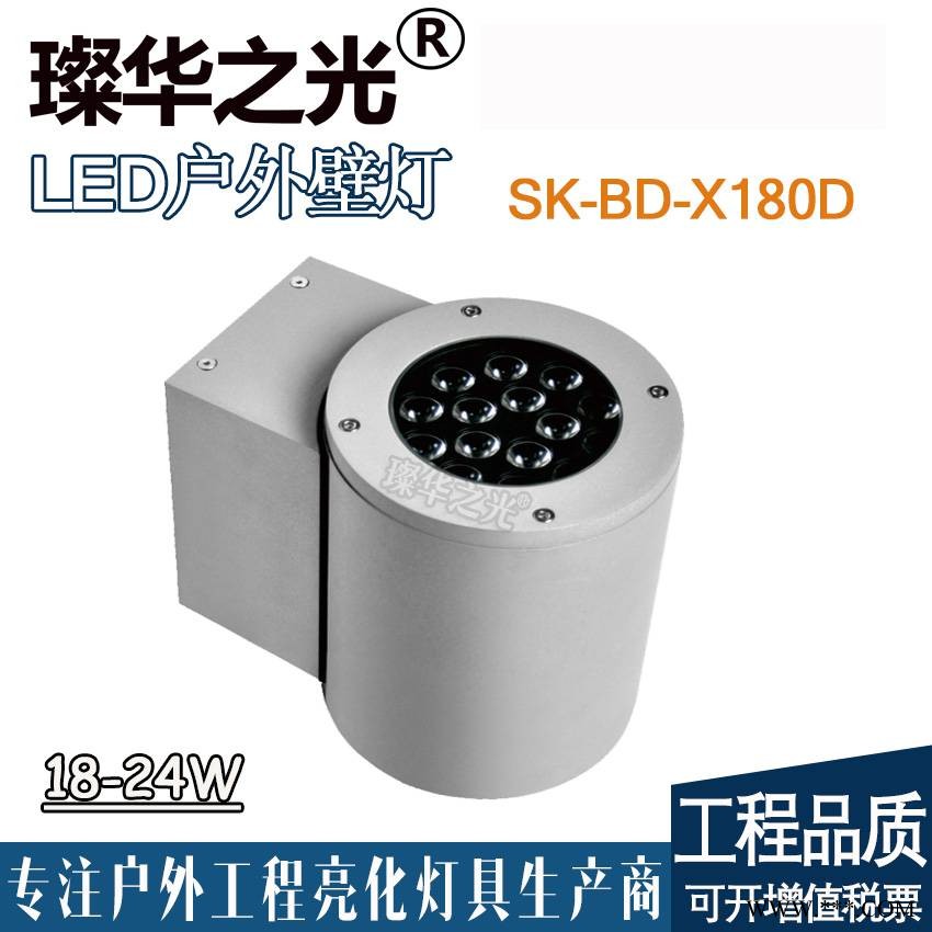 璨华照明SK-BD-X180DLED户外壁灯12W100W单向双向发光投光灯新款户外防水双头壁灯图1