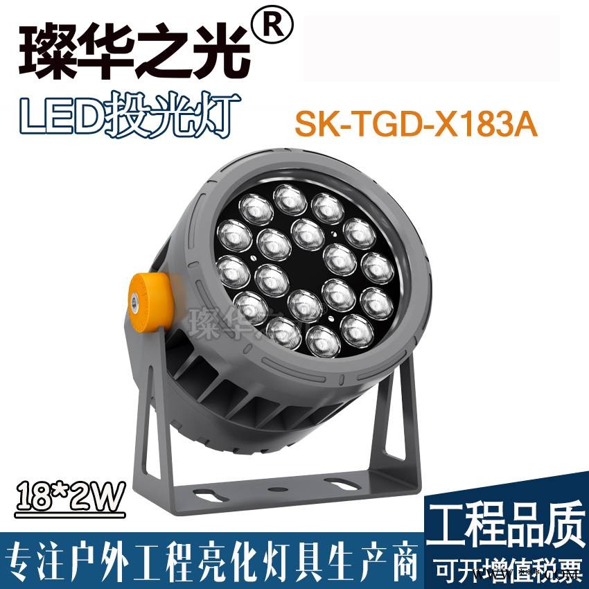 璨华照明SK-TGD-X183A LED投光灯户外圆形投射灯RGB照树灯图1