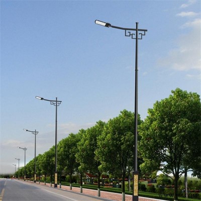 led6-8米户外路灯单臂道路灯 小区厂区中杆灯 农村市电路灯厂家直销
