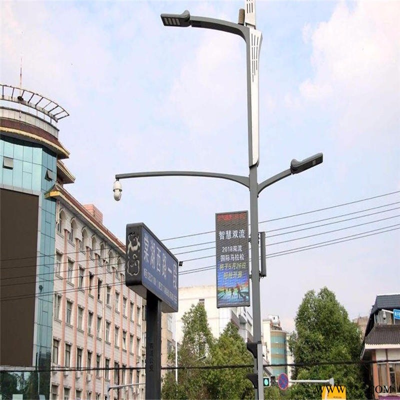 海南智慧路灯厂家 太阳能智慧路灯系统6米户外道路灯杆屏 小区led单灯控制汽车充电桩图1