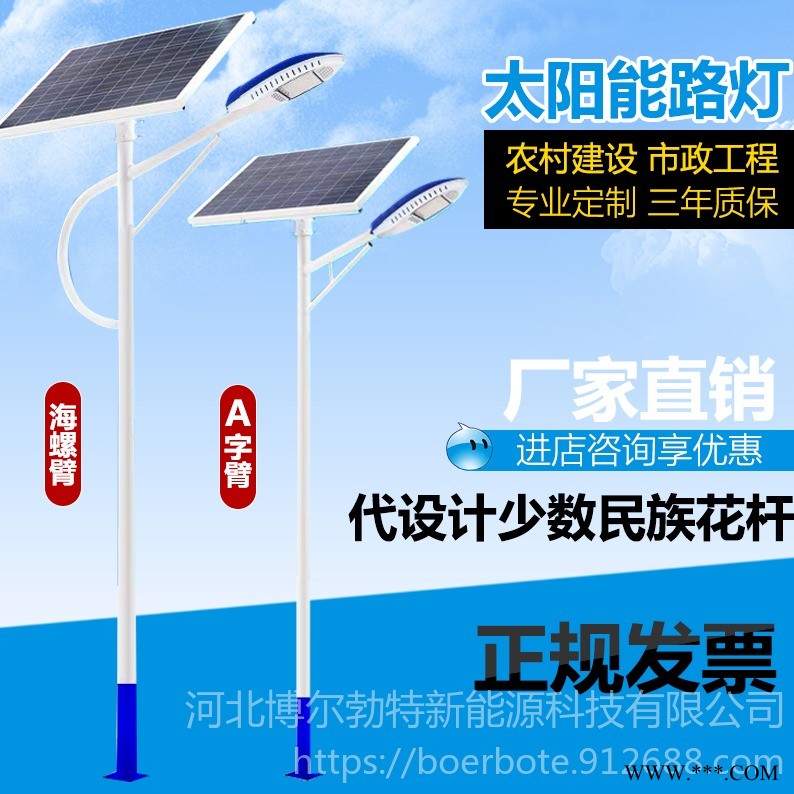 太阳能led路灯 河南信阳5米30w路灯锂电池路灯图1