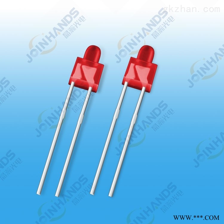 LED直插2mm塔型led蓝黄橙发光二极管灯珠图1