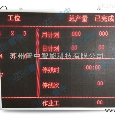 工厂车间生产管理看板信息显示屏流水线LED显示屏安灯系统定制