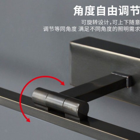 极简长条镜前灯led卫生间灯浴室柜全铜壁灯化妆镜补光梳妆台镜灯图3