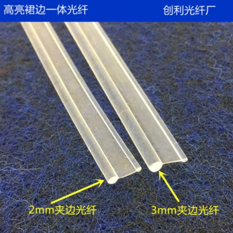 裙边3.0mm导光汽车氛围灯通体光纤汽车门板中控脚底夹边光纤灯条图2