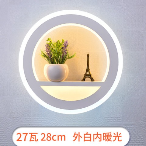 卧室床头壁灯过道现代简约亚克力圆形客房走廊楼道LED酒店壁灯具图1