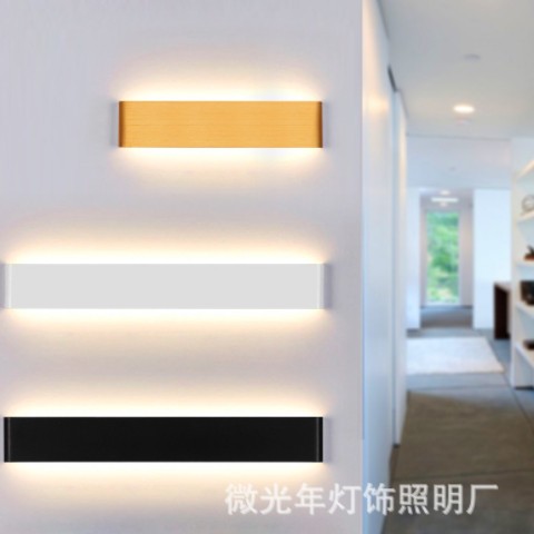 防水户外壁灯卧室内床头酒店客厅楼梯过道阳台铝材调光金色壁灯具图1