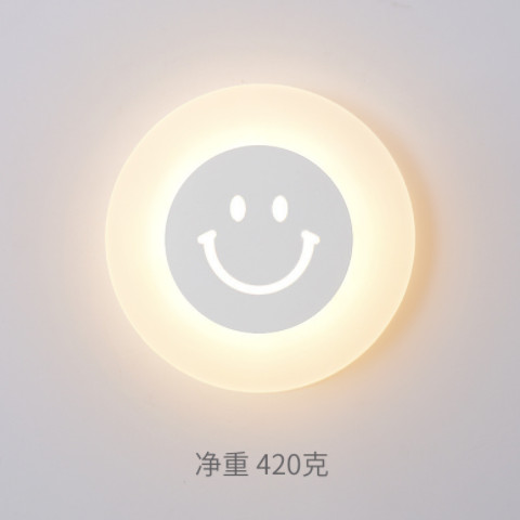 床头灯壁灯卧室 LED过道玄关灯走廊客厅楼梯室内北欧110V笑脸鹿角图1